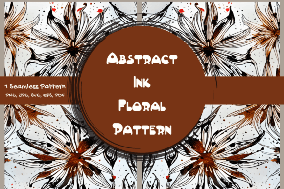 Abstract Ink Floral Pattern