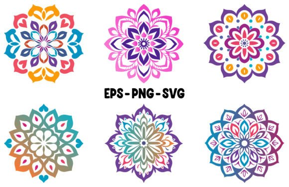 Colorful Mandala SVG Clipart Bundle