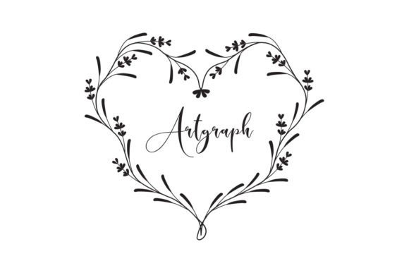 Floral Heart Wreath SVG