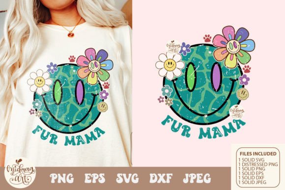 Fur Mama Floral PNG Sublimation Design