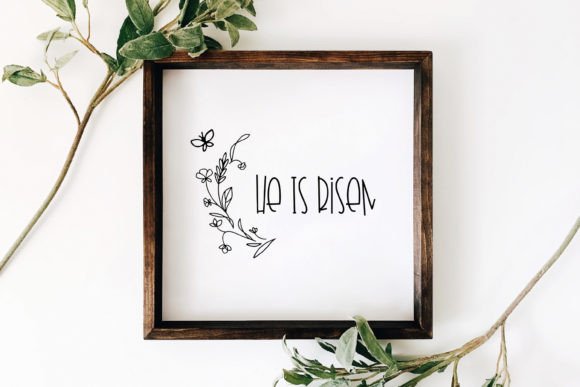 He is Risen SVG PNG Easter Spring Floral