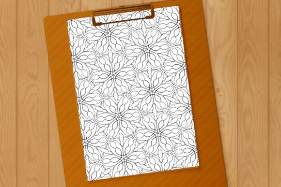 Interlocking Geometric Flowers Pattern
