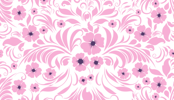 Pink Floral Vintage Seamless Pattern SVG