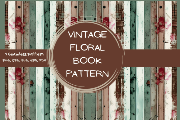 Vintage Floral Book Pattern