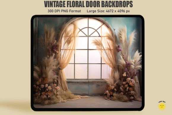 Vintage Floral Door Backdrop