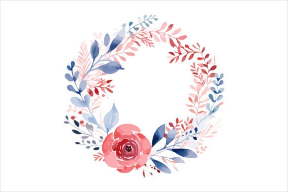 Watercolor Florals for Logo Card Design